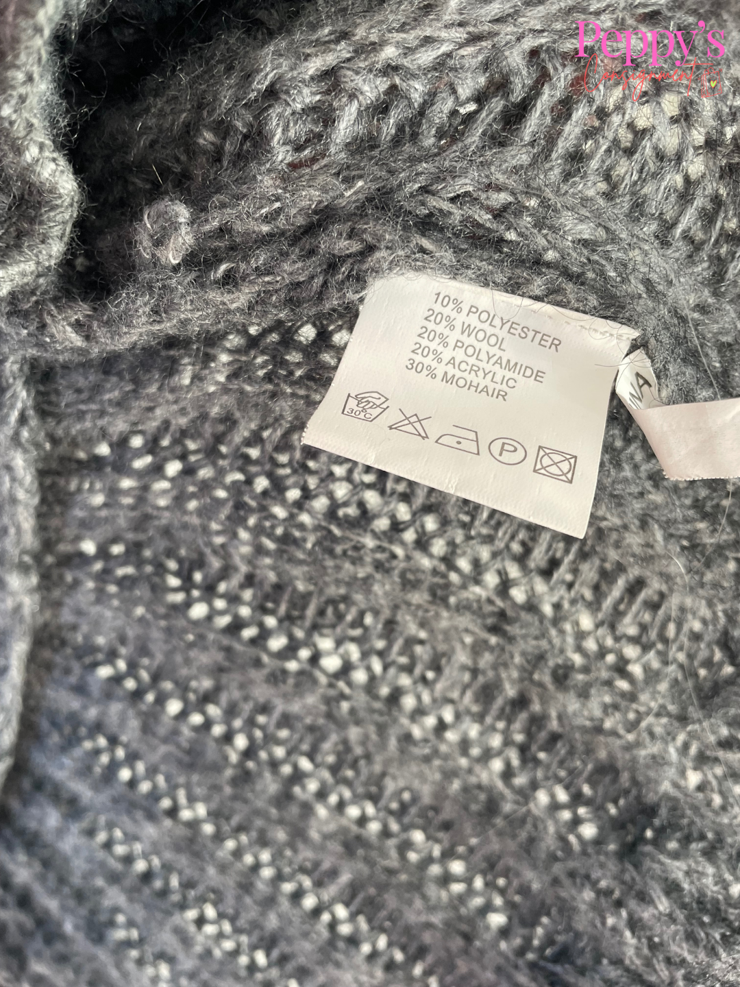 Forla Wool Mohair Blend Faux Fur Cardigan Size M