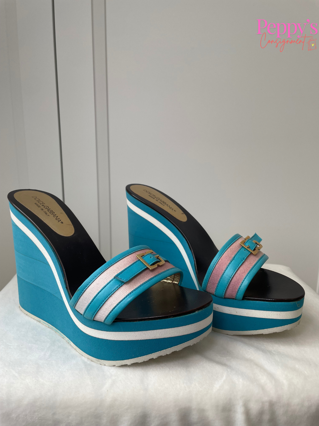 Dolce and Gabbana Wedge Sandals Size 38.5