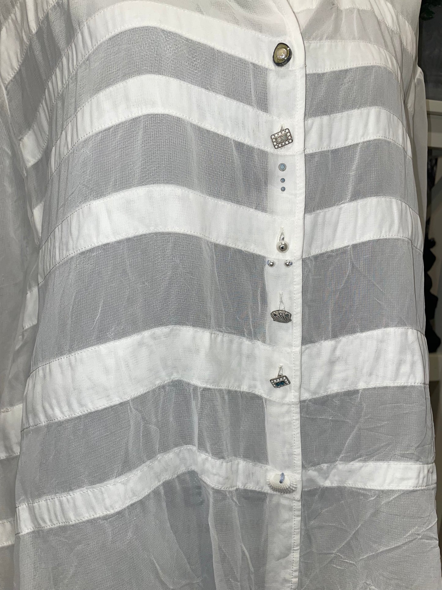 Elisa Cavatelli Striped Panel Blouse