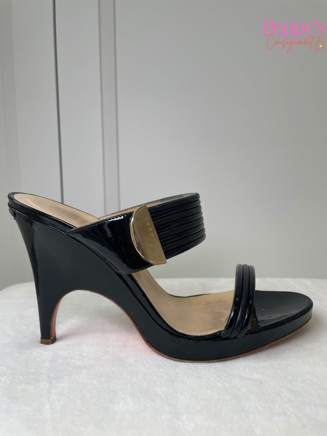 Versace Patent Leather Mule Size 38