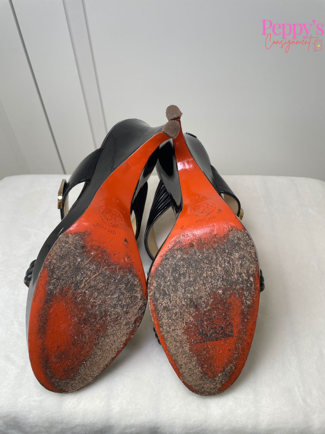 Versace Patent Leather Mule Size 38