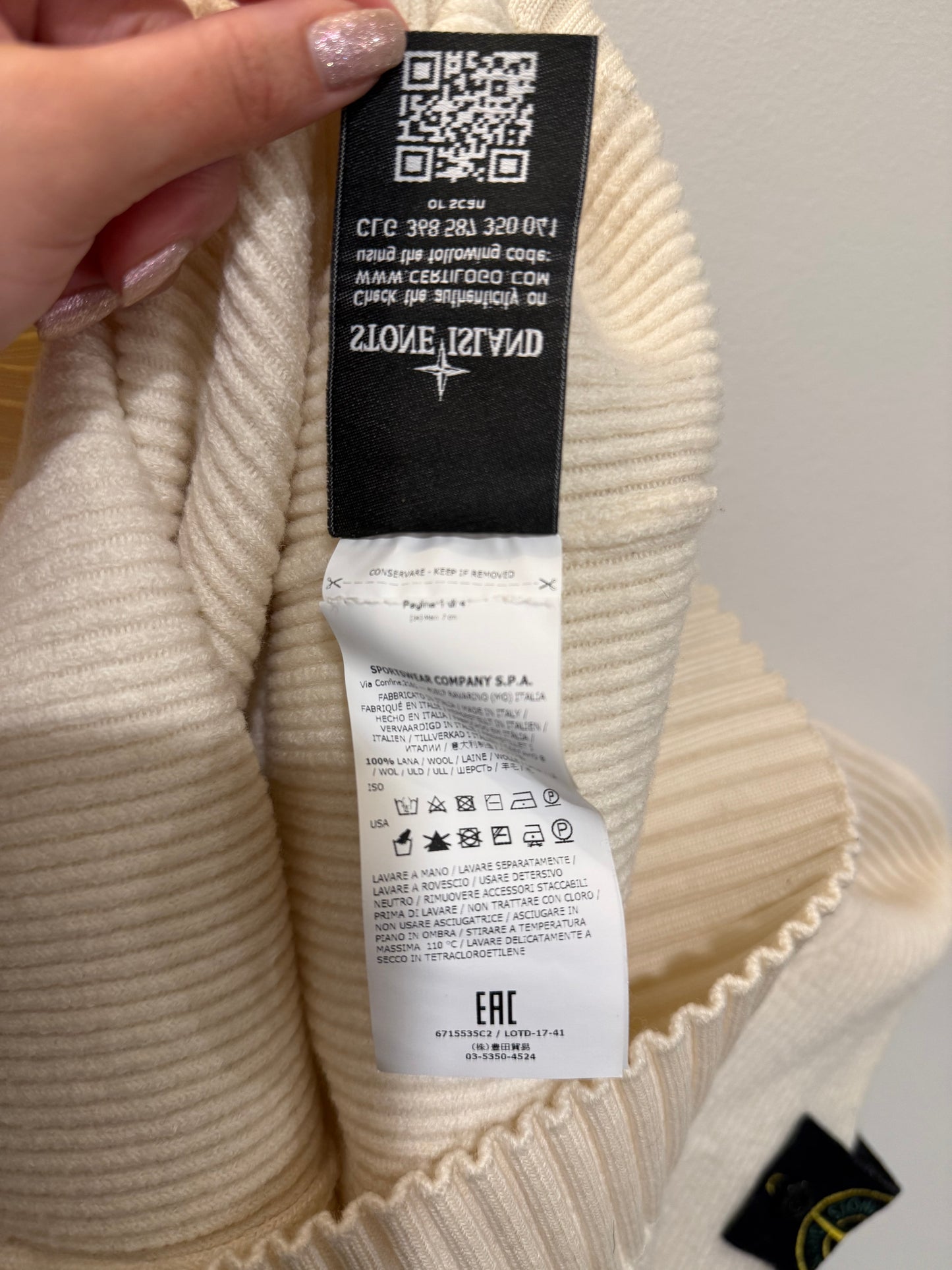 Stone Island Wool Turtleneck Size M fits like S