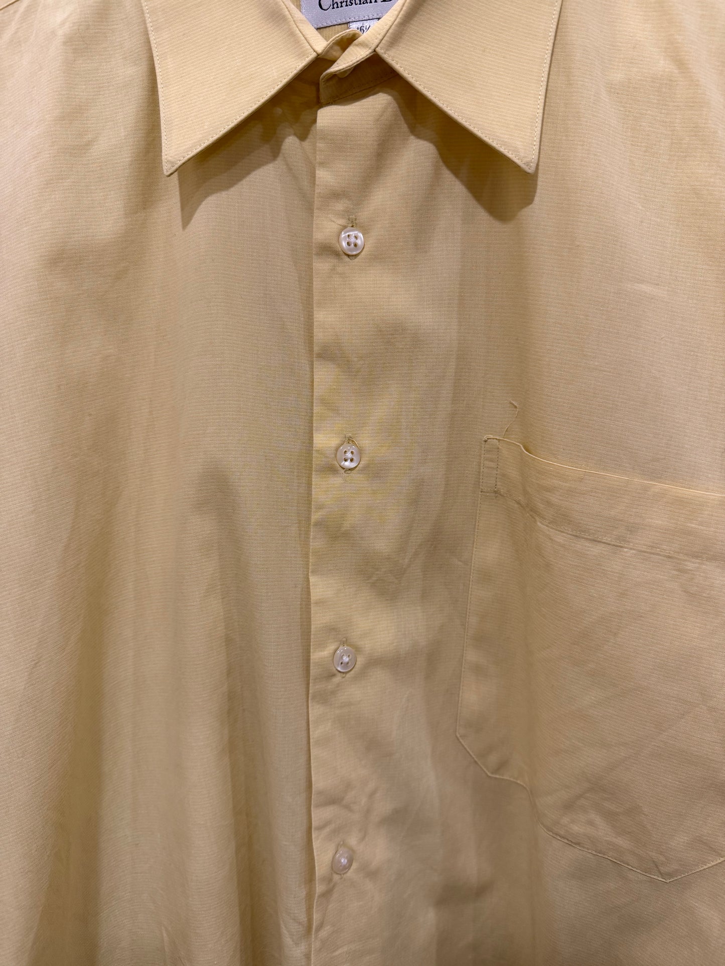 Christian Dior Yellow Button up Size 16.5