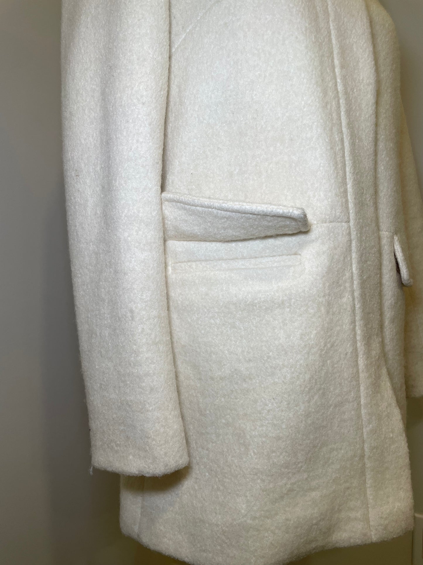 Zara Collarless Peacoat Size S