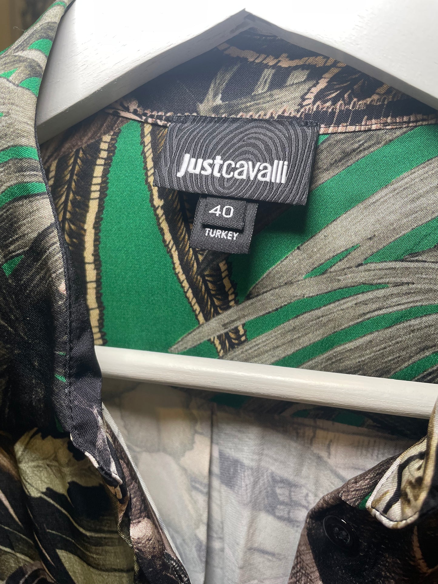 JustCavalli Tropical Printed Blouse Size 40