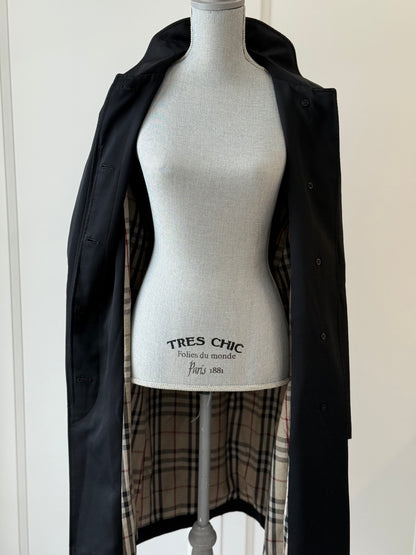 Burberry Single-Breasted Trench Coat with Check Lining – Size XL