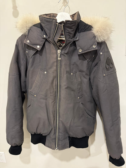 Moose Knuckles Grey Down Bomber Size M