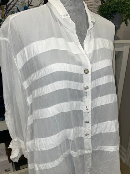Elisa Cavatelli Striped Panel Blouse
