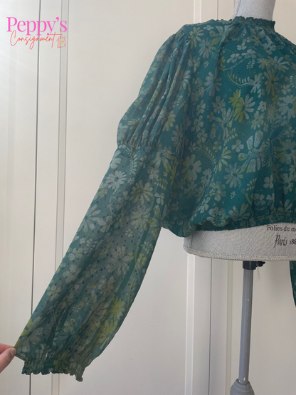 Free People Floral Blouse Size L