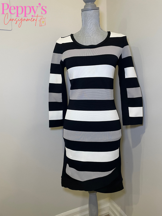 BCBG Stripe Bodycon Dress