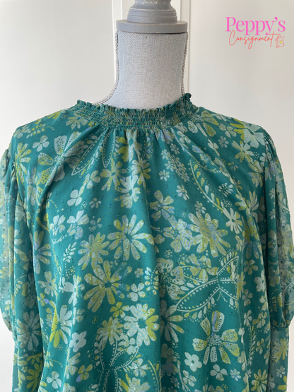 Free People Floral Blouse Size L
