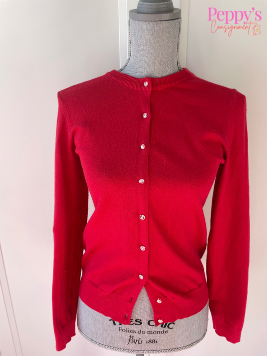 Lord and Taylor Red Cardigan