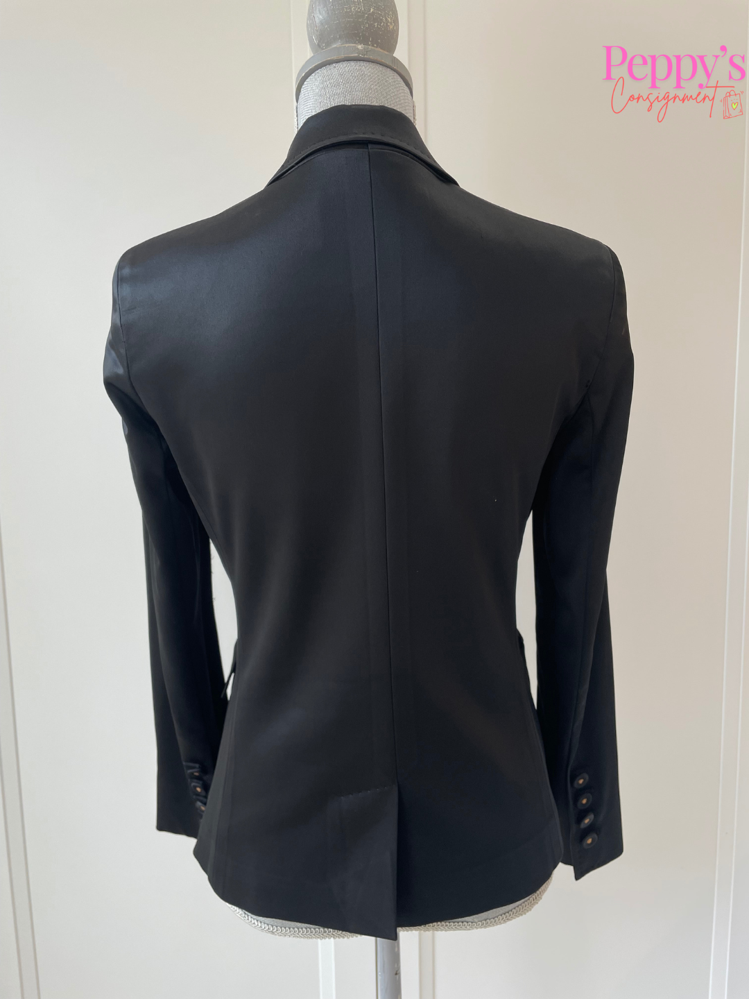 Versace Sleek Satin-Style Black Blazer