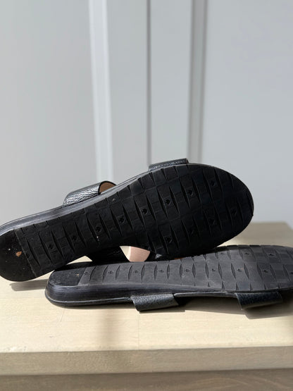 Kate Spade Black Leather Sandals – Size 9