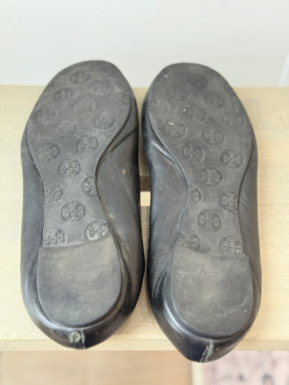 Tory Burch ‘Reva’ Leather Ballet Flats – Size 9.5