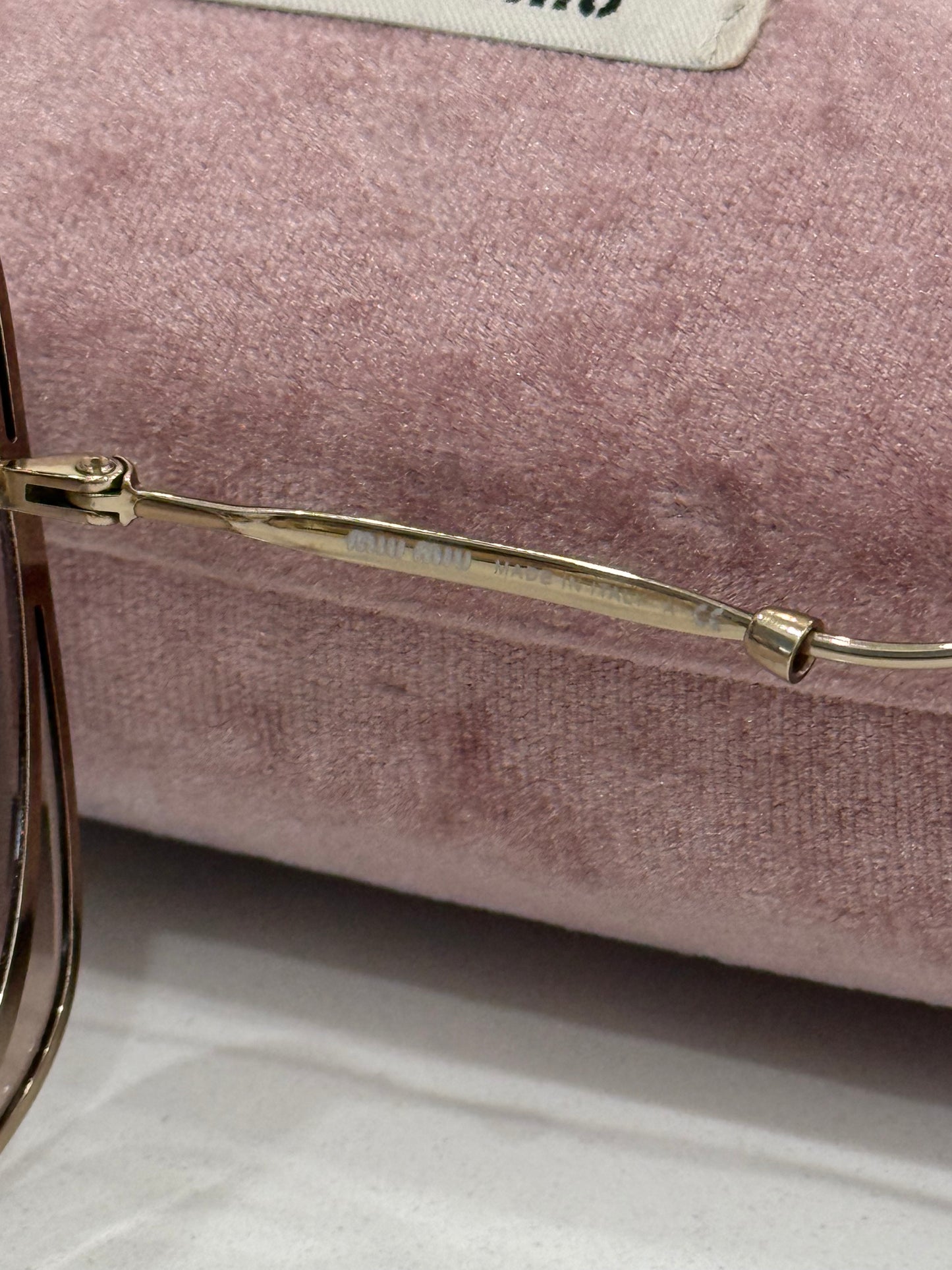 Miu Miu Core Collection MU54SS Irregular Sunglasses – Gold Frame, Brown Gradient Lenses