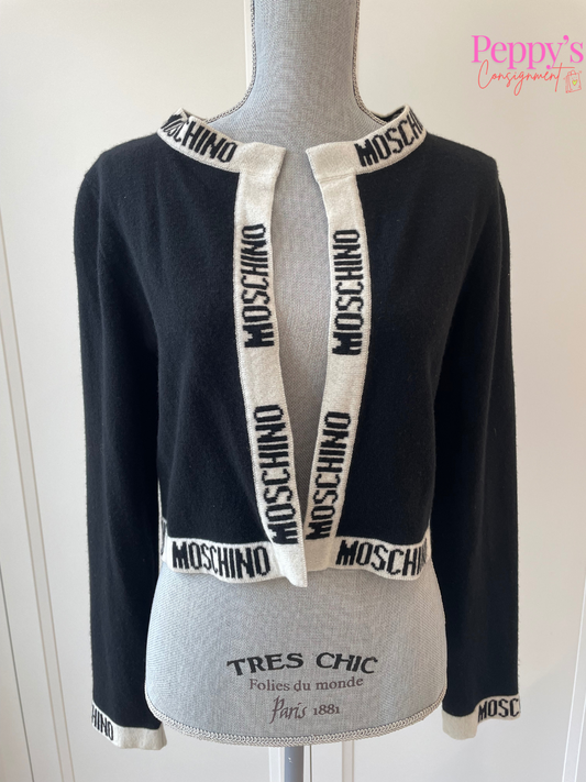 Moschino Wool Logo Cardigan