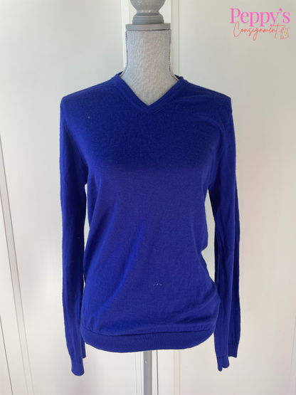 Ted Baker Royal Blue V Neck Size 4