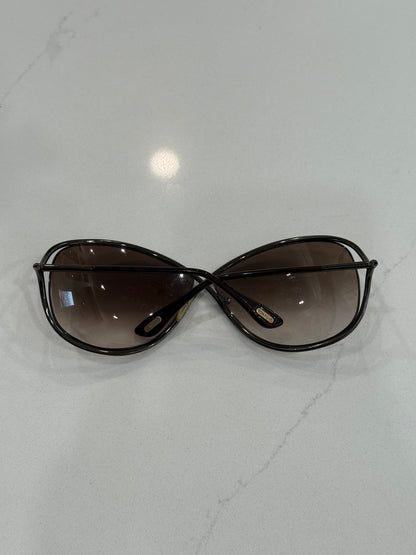 Tom Ford FT0130 Miranda Oversized Sunglasses – Gunmetal Frame, Grey Gradient Lenses