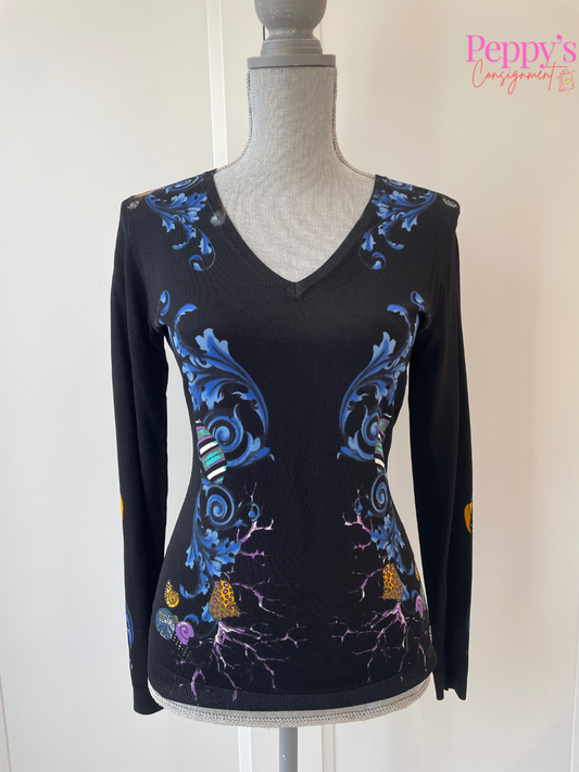 Versace Fine Knit Baroque Sweater