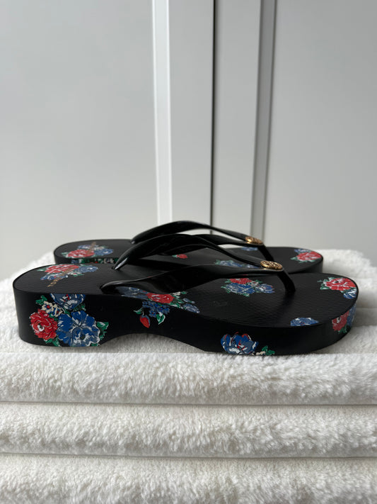 Tory Burch Platform Flip Flops - Size 8