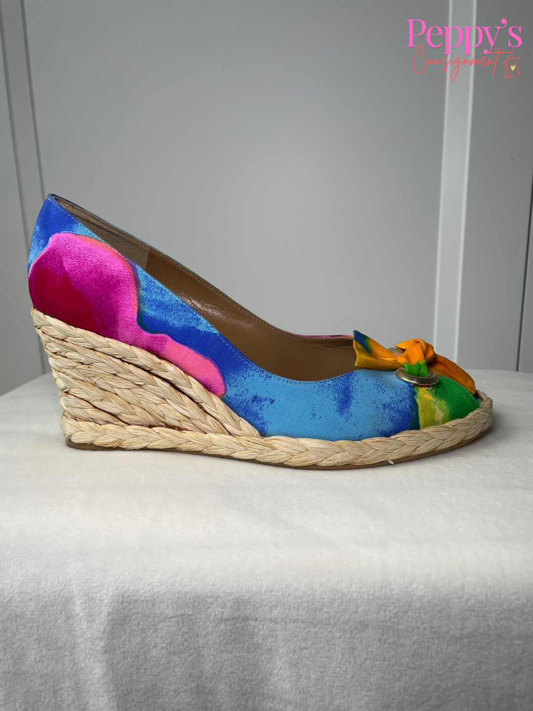 Stuart Weitzman Floral Wedges