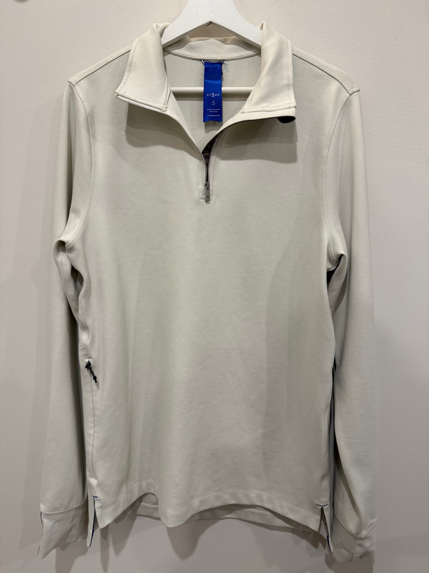 Kit and Ace Off White Quarter Zip Size S