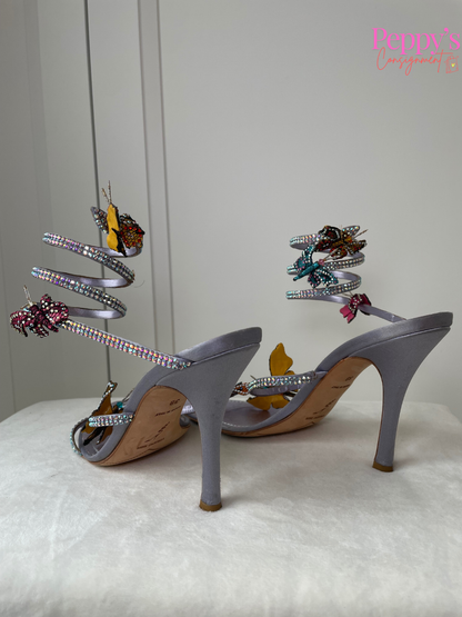 Rene Caovilla Butterfly Rhinestone Heel