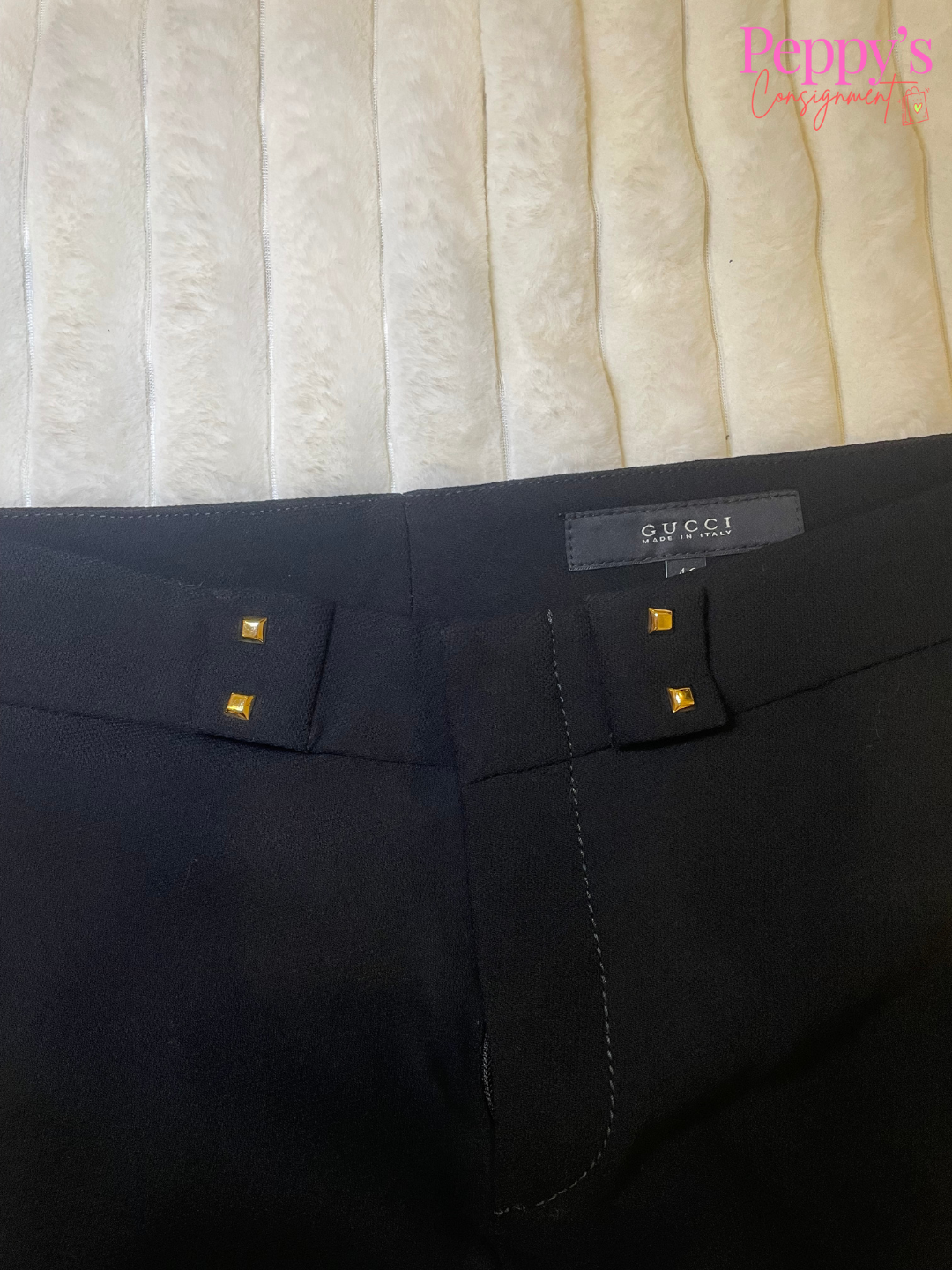 Gucci Black Pants with Studs