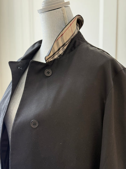 Burberry Single-Breasted Trench Coat with Check Lining – Size XL