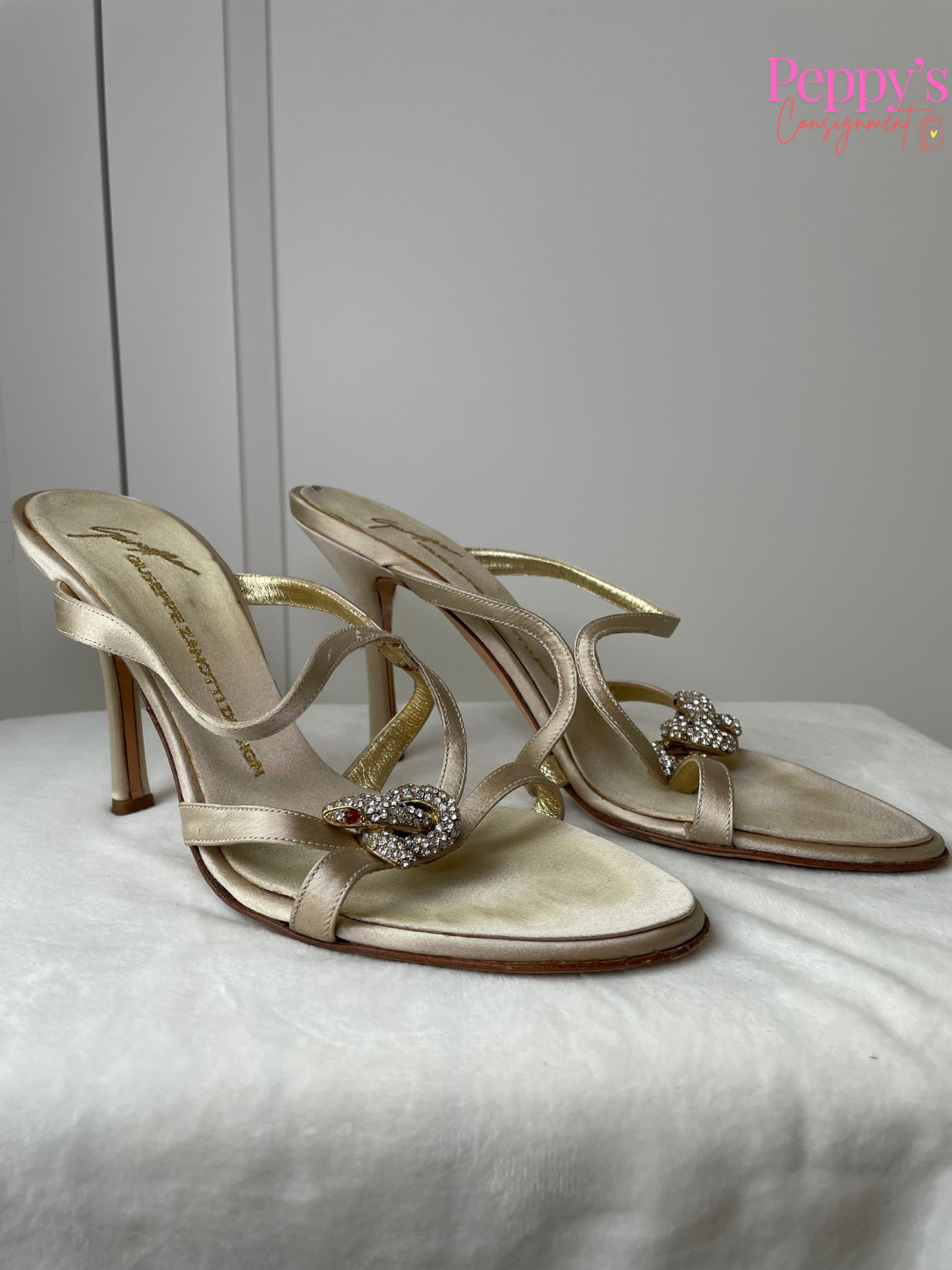 Giuseppe Zanotti Gold Snake Heels