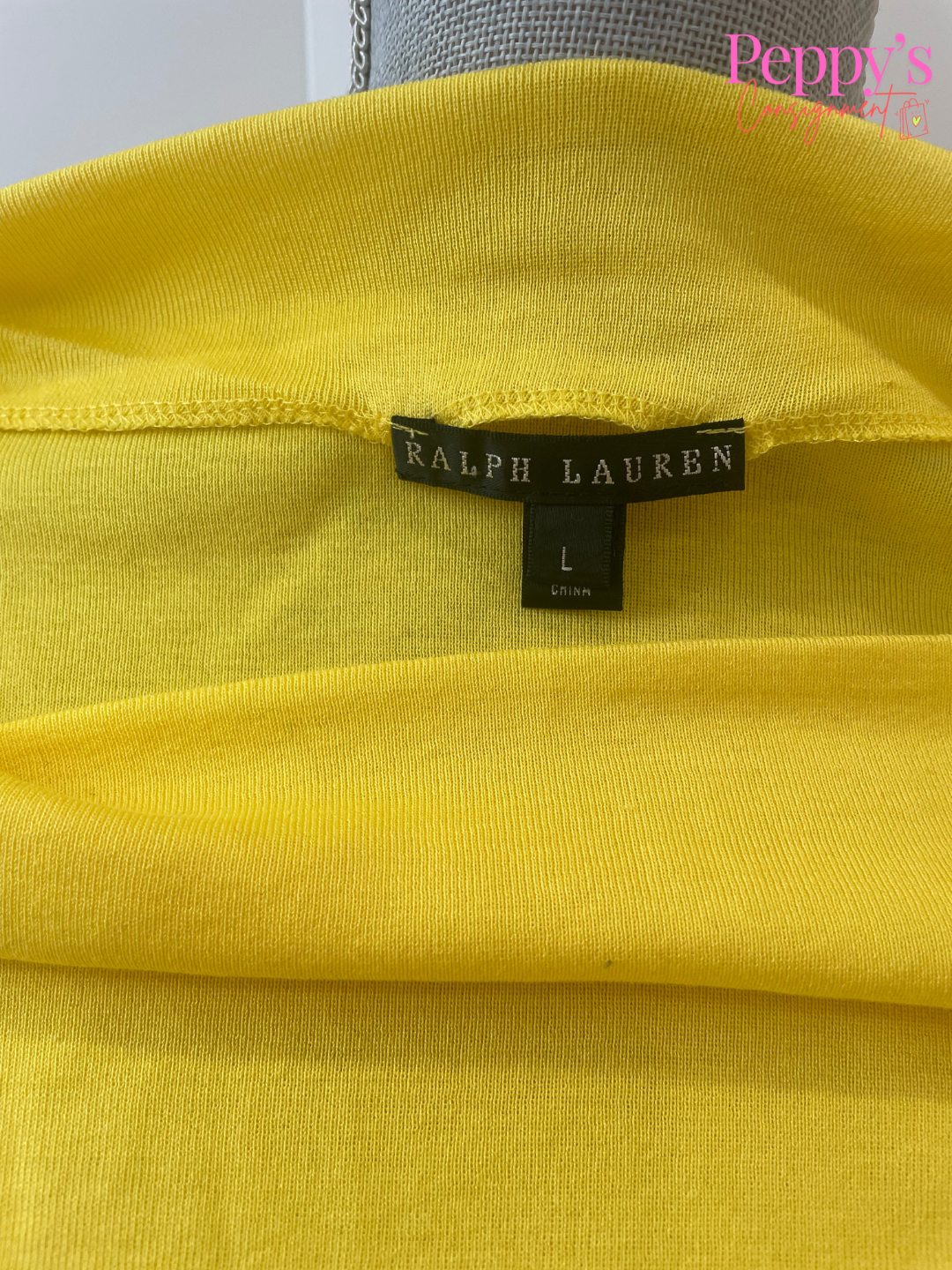 Ralph Lauren Yellow Boat Neck Sweater