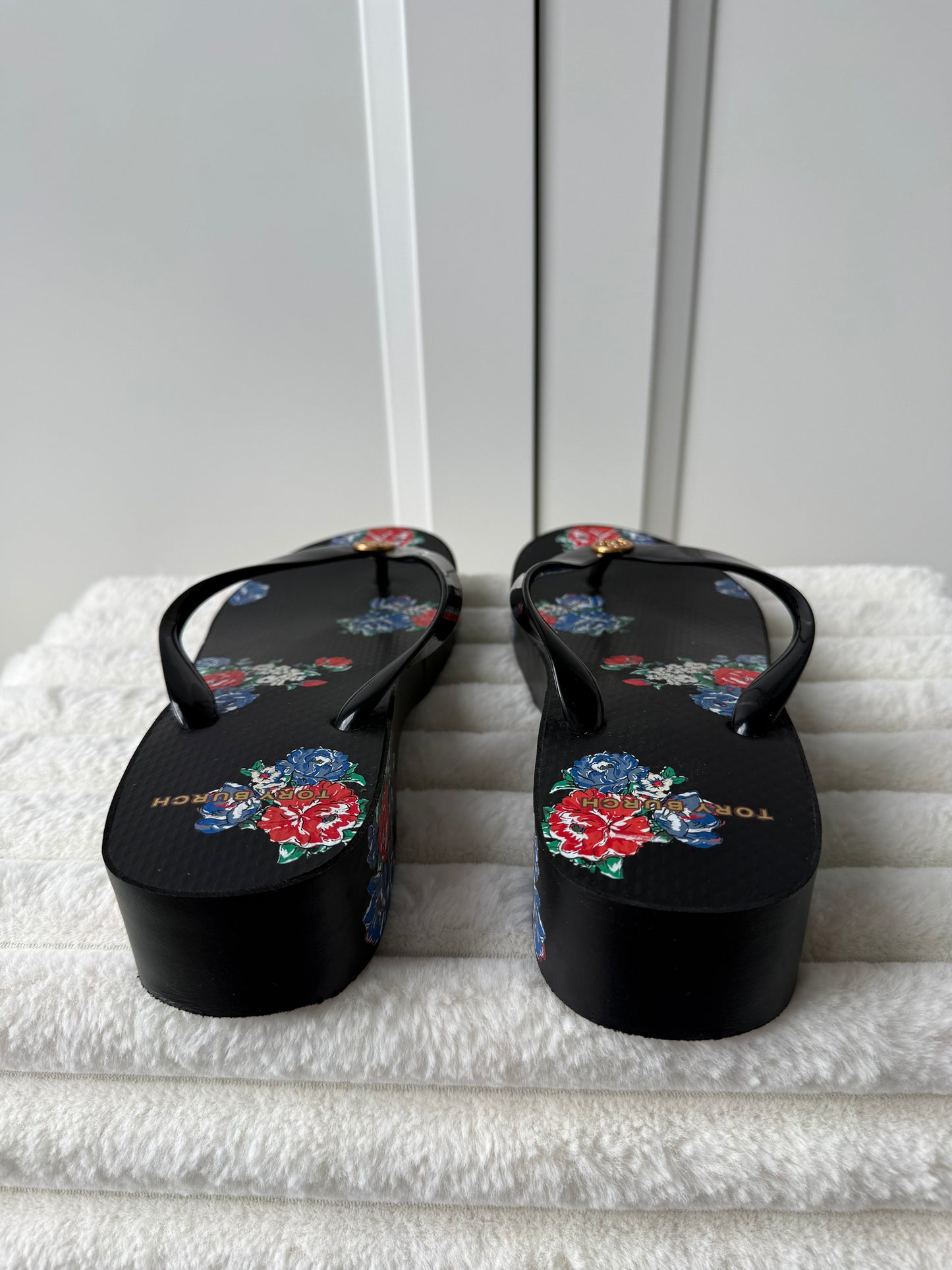 Tory Burch Platform Flip Flops - Size 8