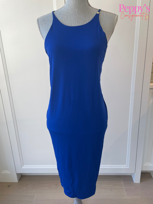 Versace Royal Blue Sleeveless Dress