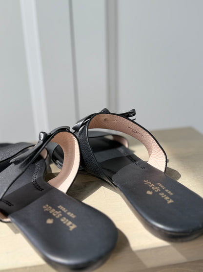 Kate Spade Black Leather Sandals – Size 9