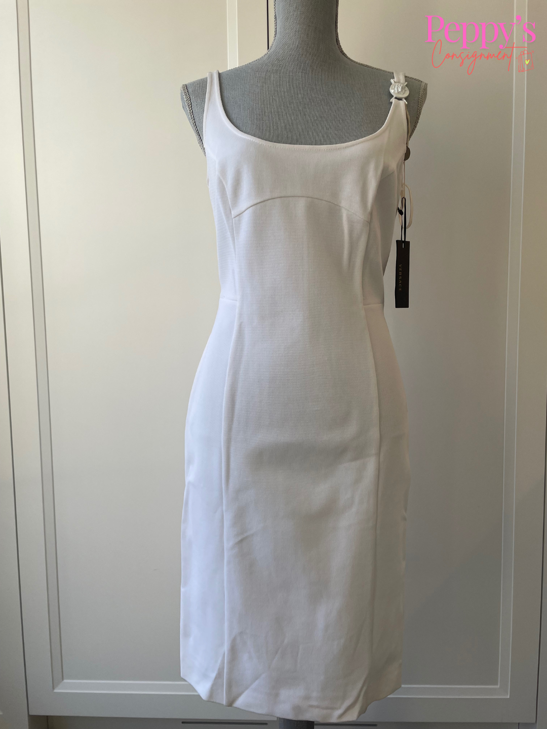 Versace White Fitted Dress NWT