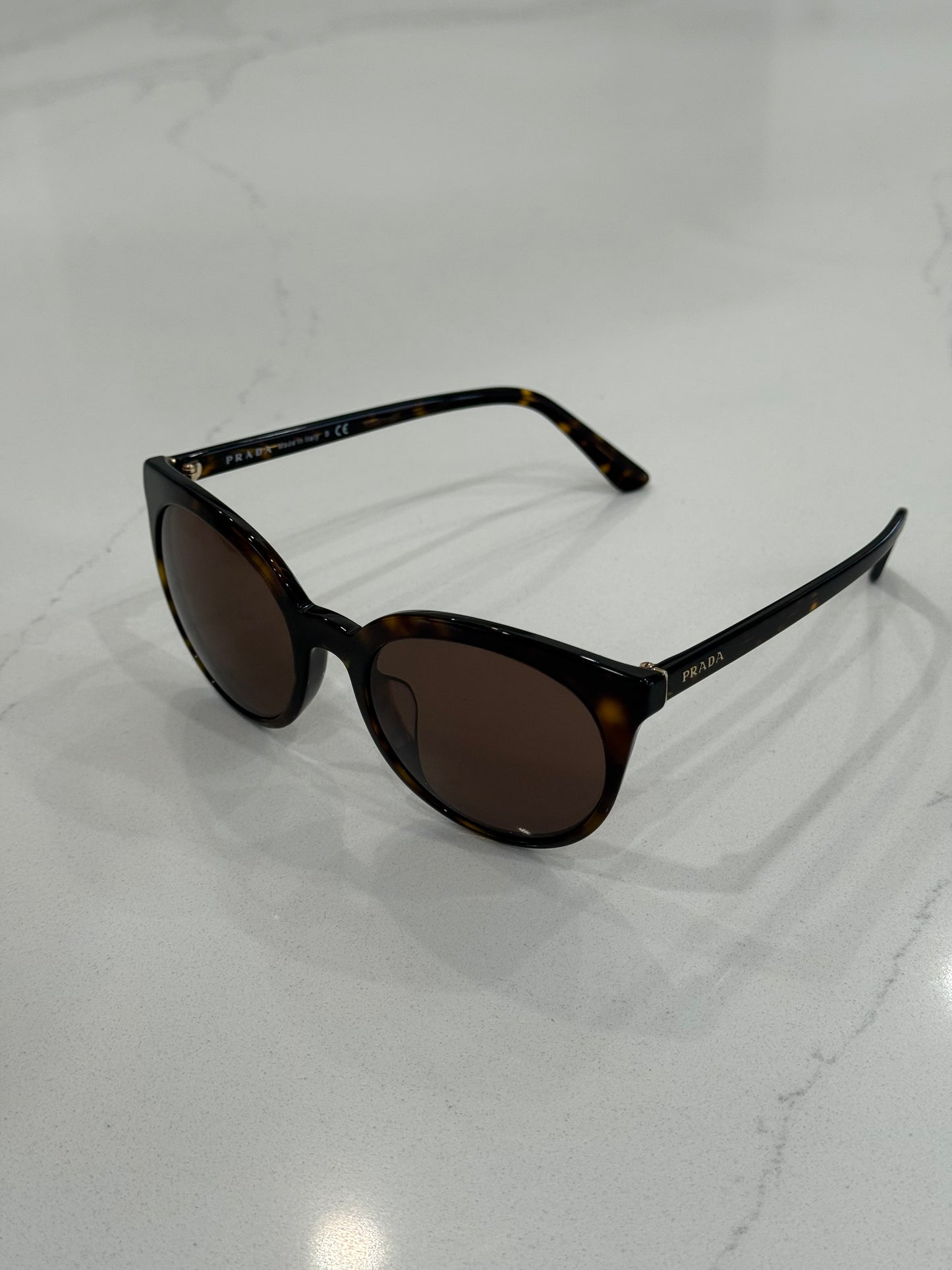 Prada PR 02XS Sunglasses – Havana (Tortoiseshell) Acetate / Brown Lenses