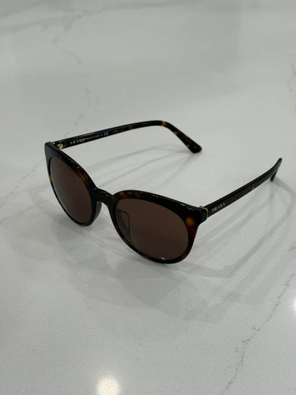 Prada PR 02XS Sunglasses – Havana (Tortoiseshell) Acetate / Brown Lenses