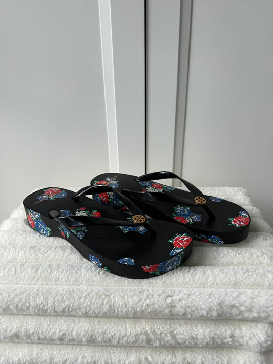 Tory Burch Platform Flip Flops - Size 8