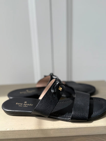 Kate Spade Black Leather Sandals – Size 9