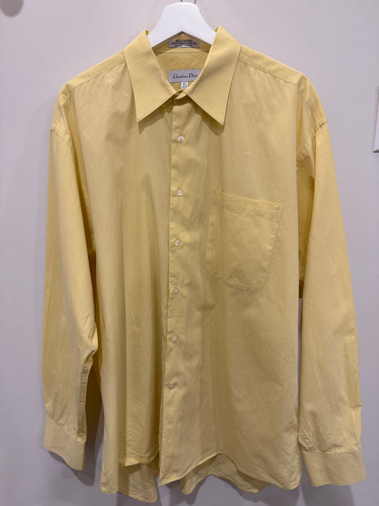 Christian Dior Yellow Button up Size 16.5