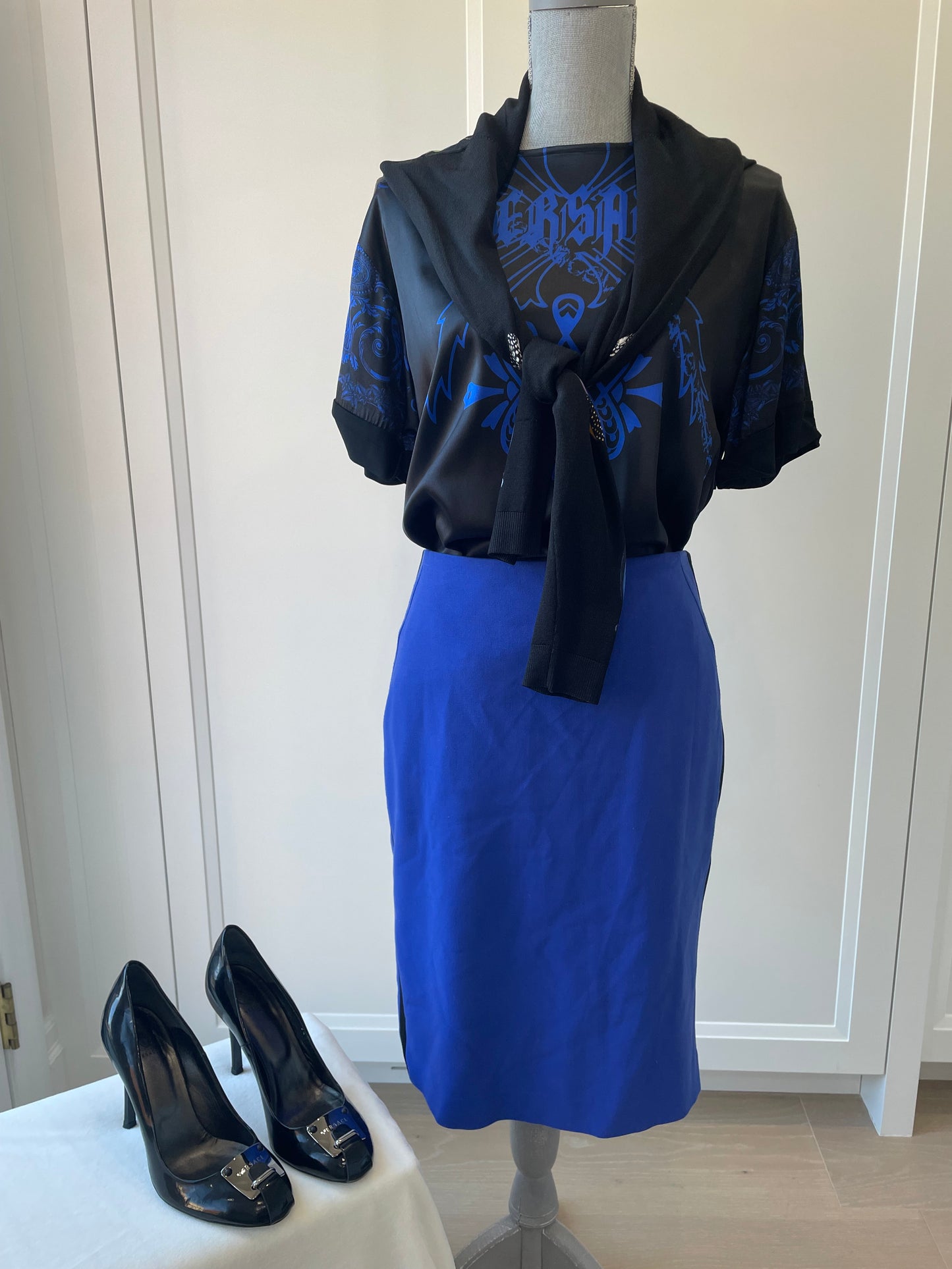 Sandro Blue Pencil Skirt