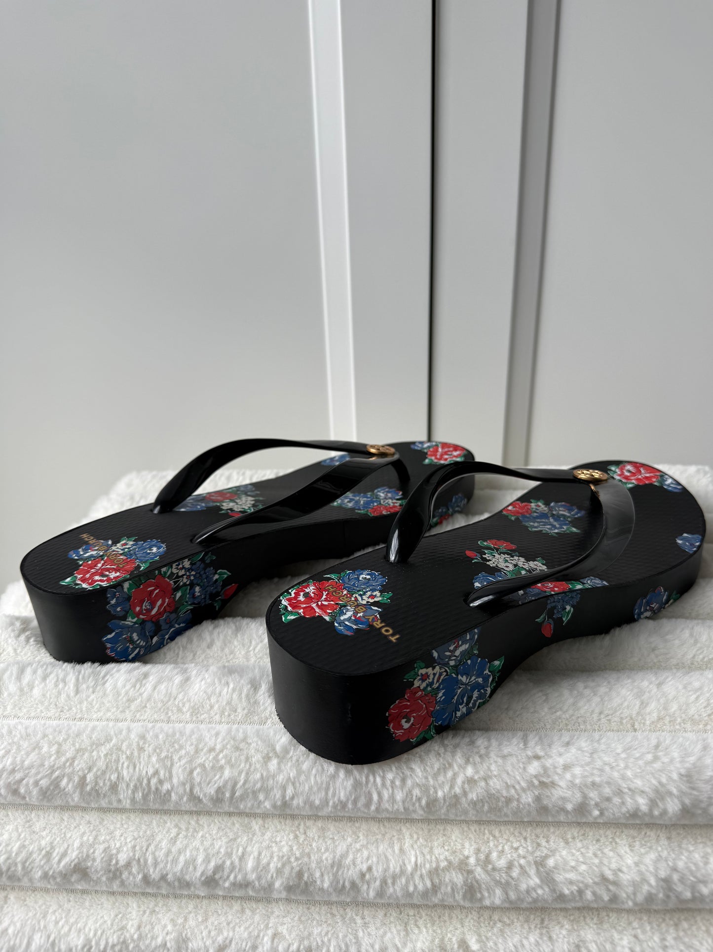 Tory Burch Platform Flip Flops - Size 8