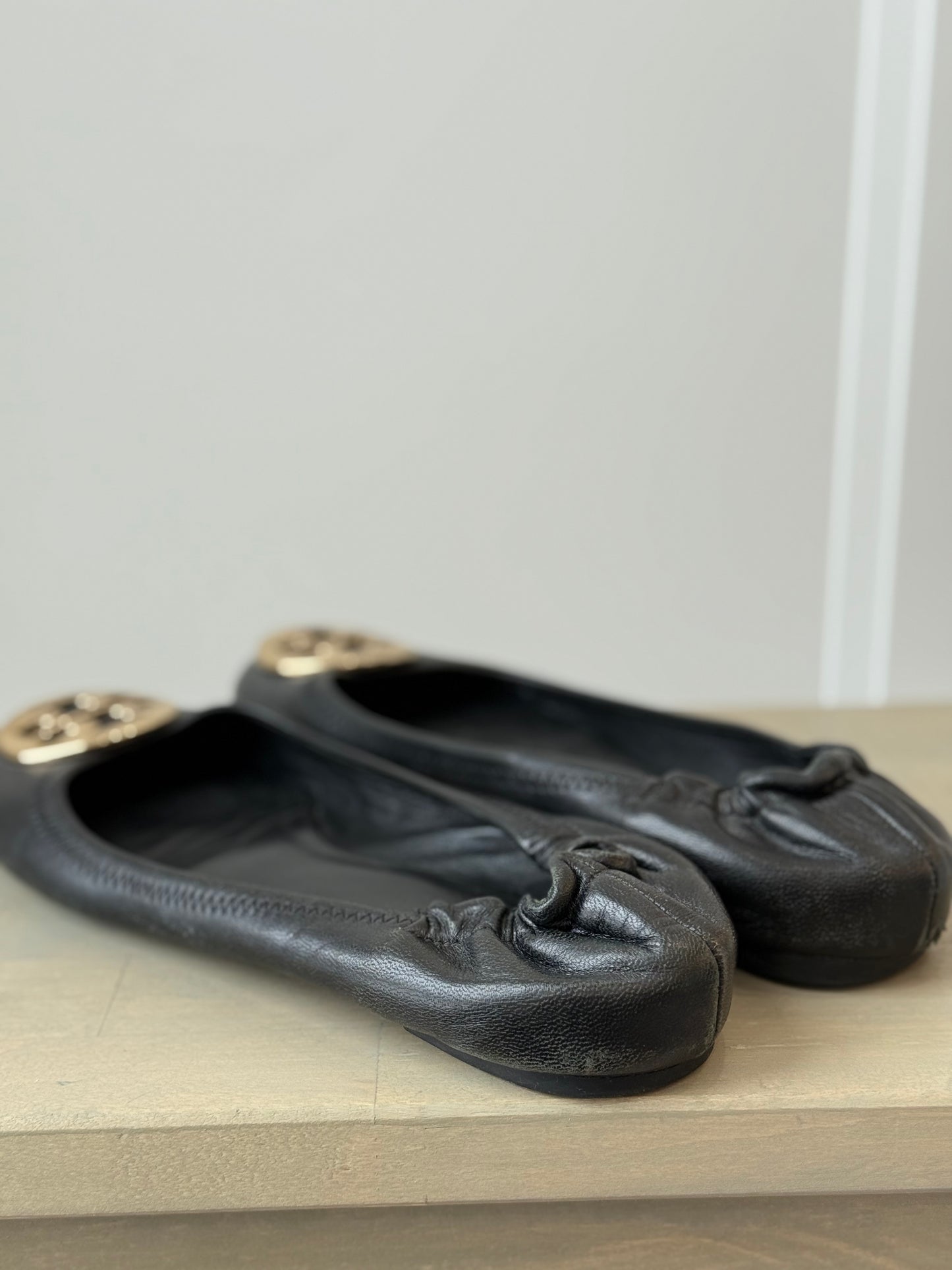 Tory Burch ‘Reva’ Leather Ballet Flats – Size 9.5