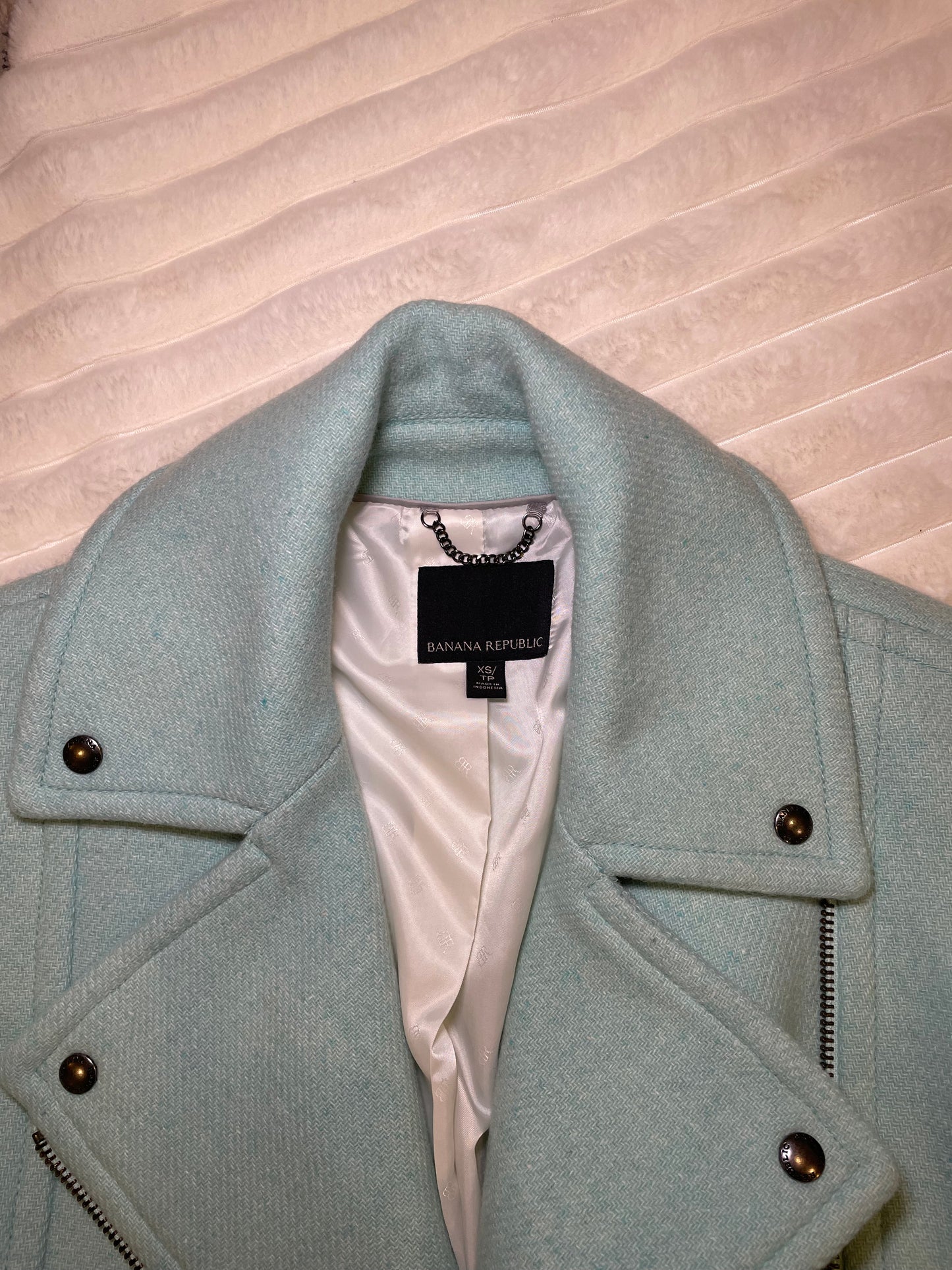 Banana Republic Teal Moto Jacket